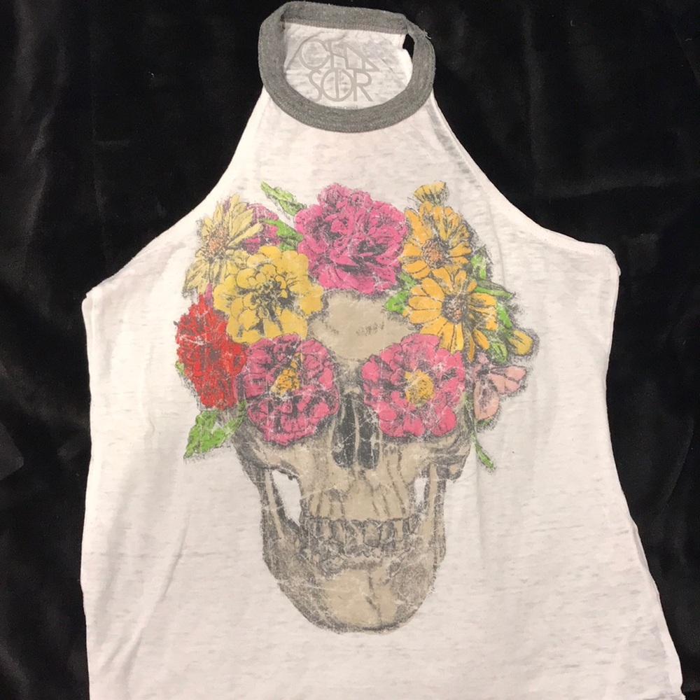 Skull flower Chaser tank top